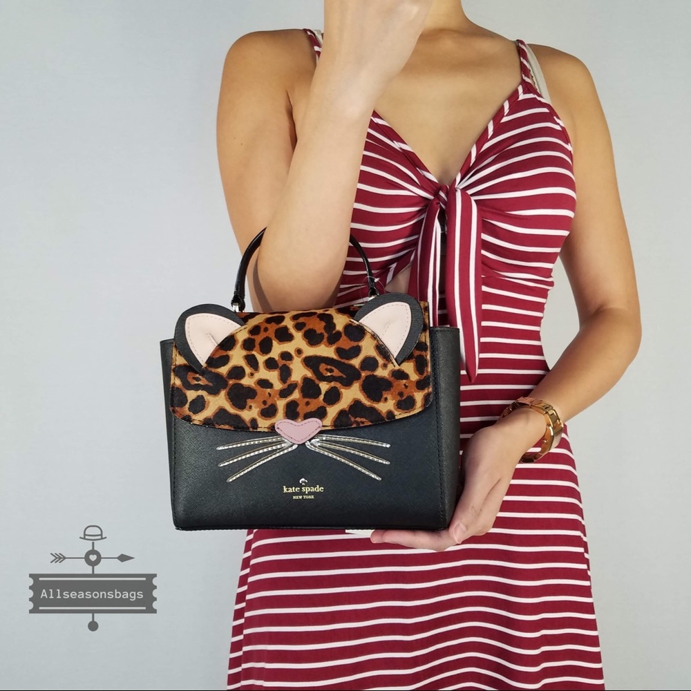 Kate spade leopard crossbody run wild black Kerrie - Picture 5 of 8